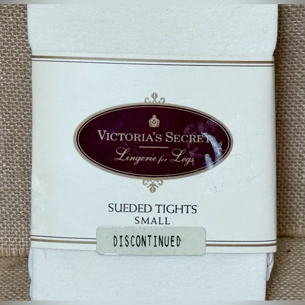 Victorias Secret Pearls On Ice Sueded Tights Small Off White Fairy Core Neutral